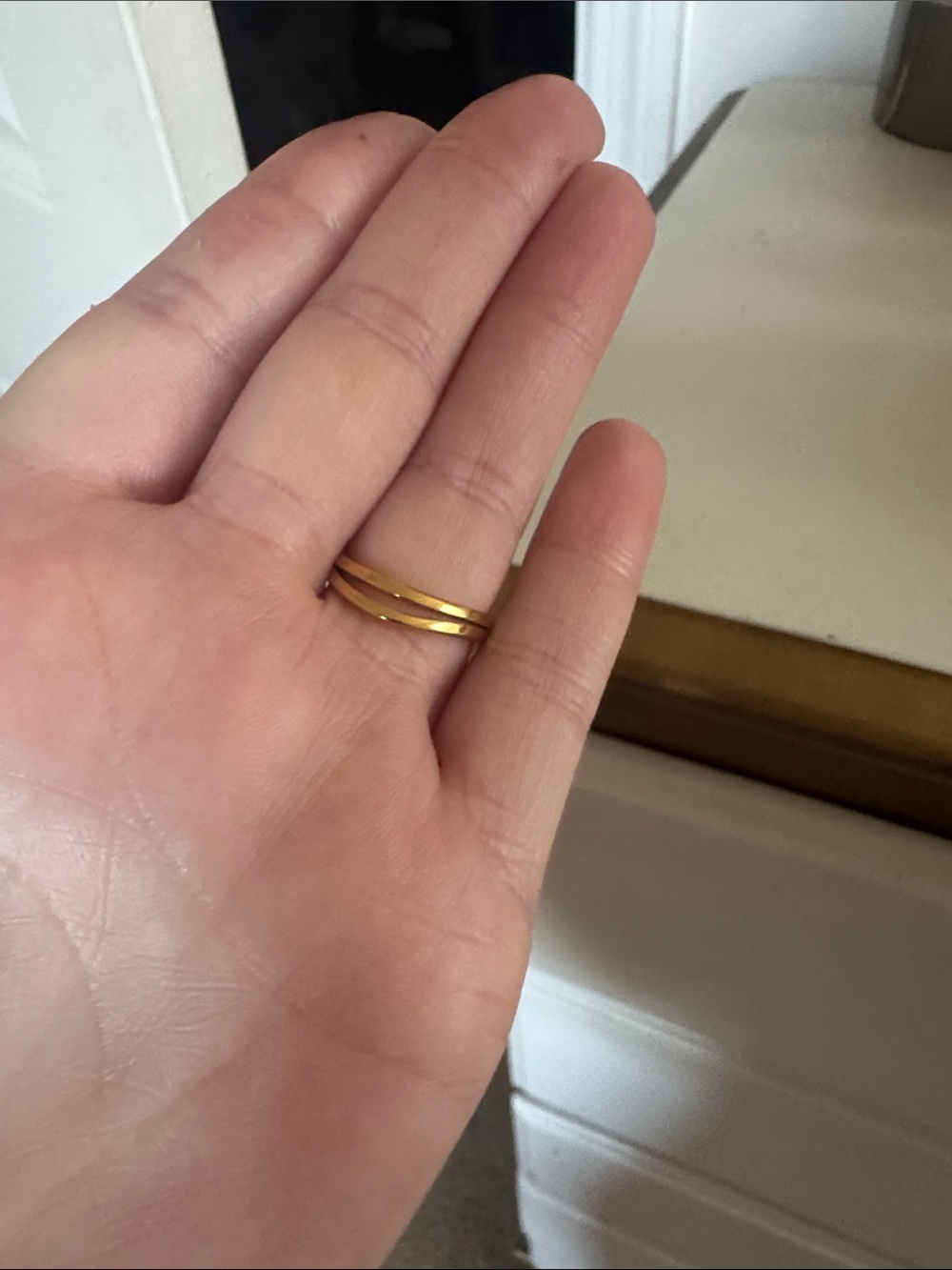 Gold Ring with Clear Marquise Stone - Women's Jewelry - Picture 3 of 3